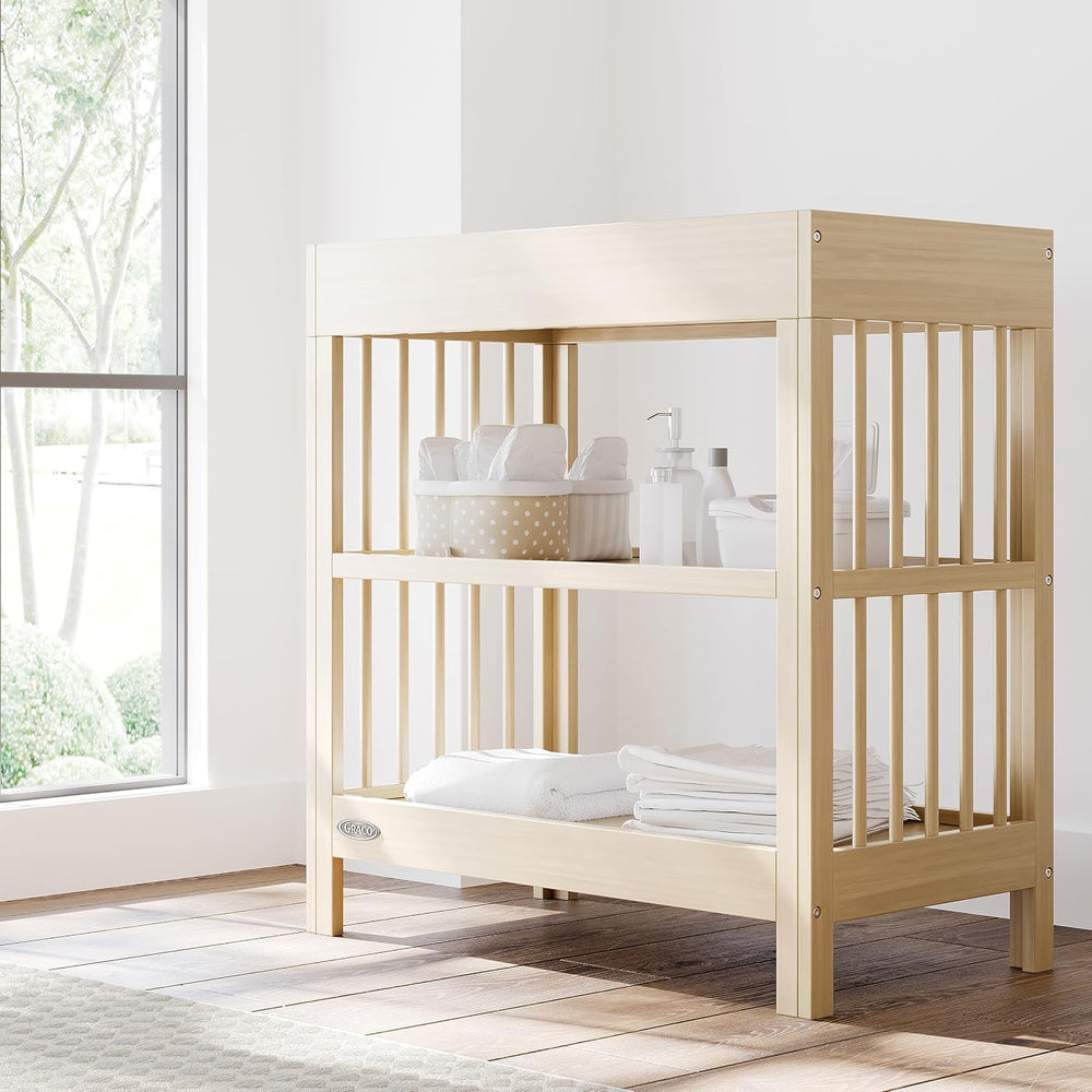 Graco Teddi Changing Table with Water-Resistant Changing Pad (Driftwood) - GR...