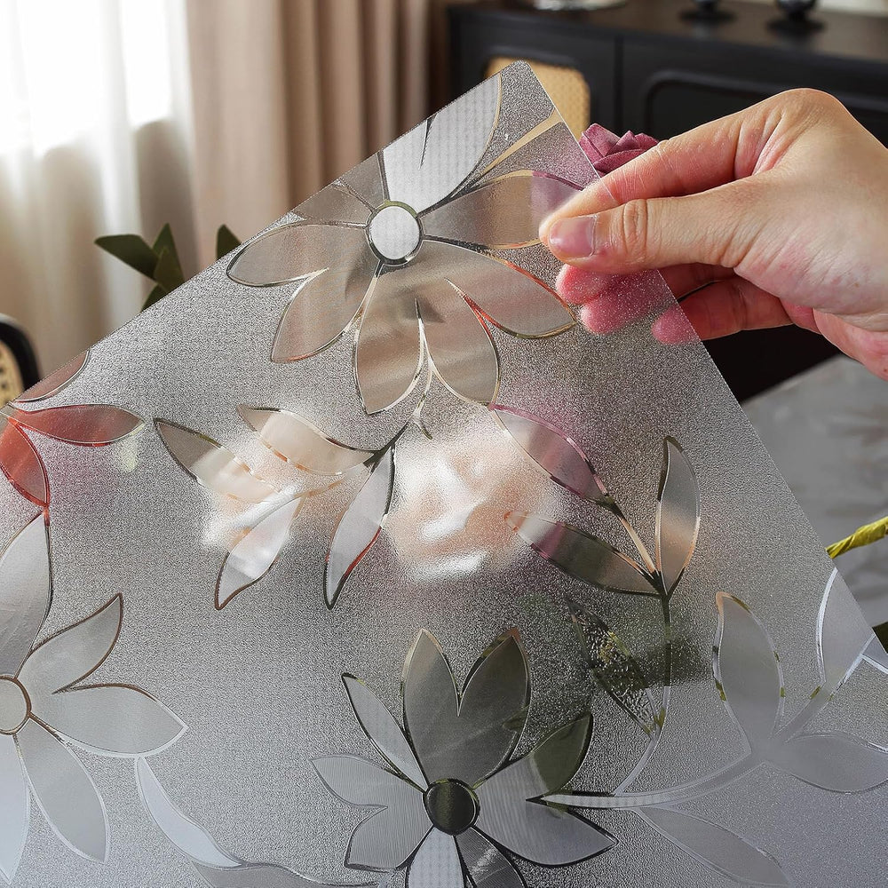 Floral Table Protector 40" x 78", 1.5mm Thick Vinyl Desk Mat