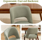 Dining Chairs Set of 4,Modern Dining Room Chairs with Thick Cushions,Upholstered Linen Fabric Kitchen Chairs for Kitchen Dining Room Green
