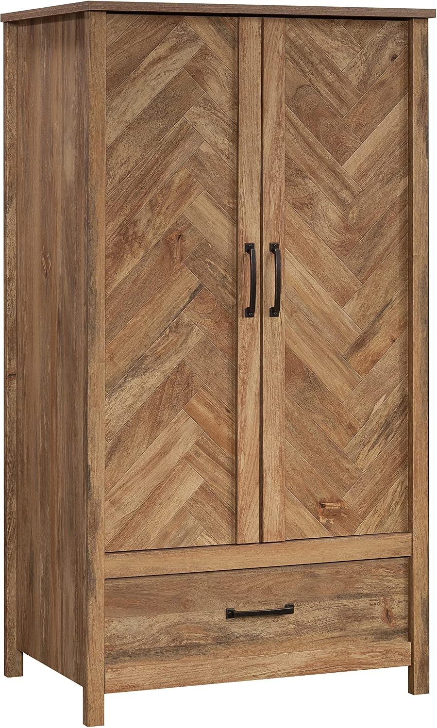Sauder Cannery Bridge Armoire, L: 32.36" x W: 22.52" x H: 59.80", Sindoori Mango Finish
