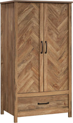 Sauder Cannery Bridge Armoire, L: 32.36" x W: 22.52" x H: 59.80", Sindoori Mango Finish