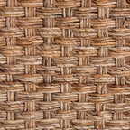 Bali & pari Alda Handwoven Seagrass Console Table - Rustic Wicker Waterfall Accent Table for Living Room, Hallway, or Entryway, Natural Brown