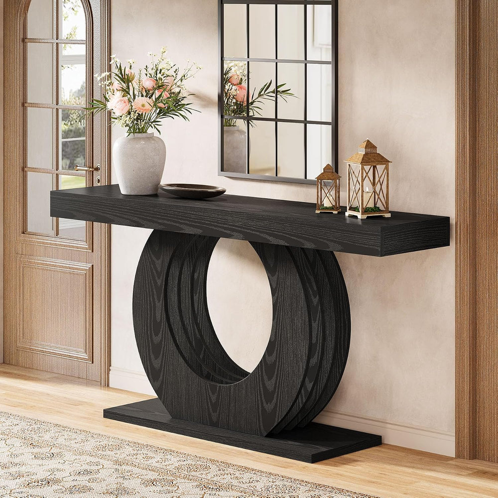 Tribesigns 63-Inch Console Sofa Table, Rustic Industrial Farmhouse Entryway T...