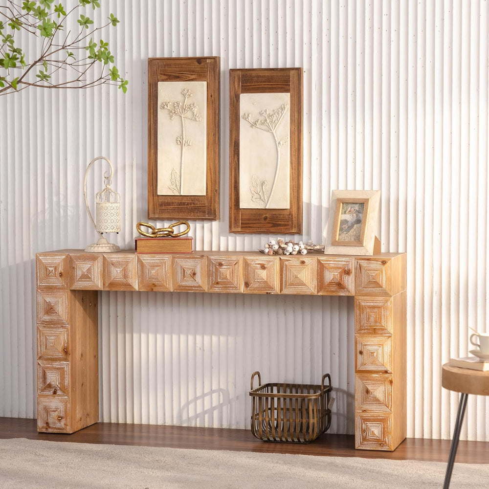 Narrow Console Table for Entryway, 59.06 Inches Long Sofa Table Behind Couch,...