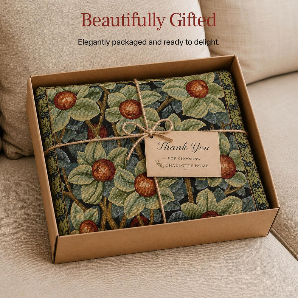 William Morris Orange Tree Tapestry Throw Pillow Cover 18 x 18 in