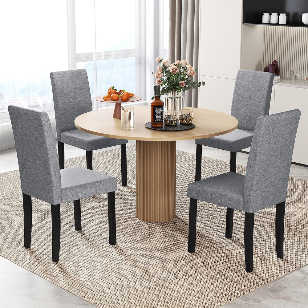 GOFLAME Upholstered Dining Chairs Set of 4, Fabric Kitchen Chairs with Padded...