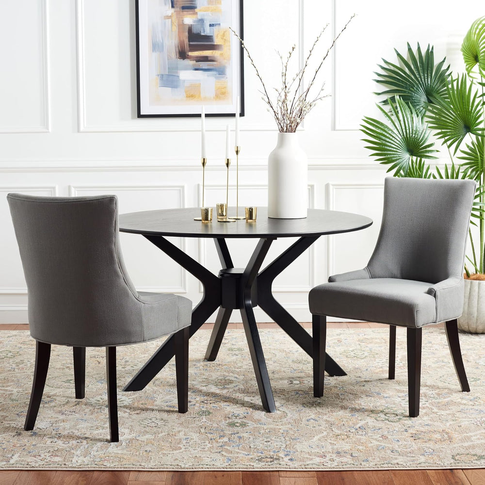 SAFAVIEH Home Collection - Lester Granite Upholstered Dining Chair, Modern Ar...