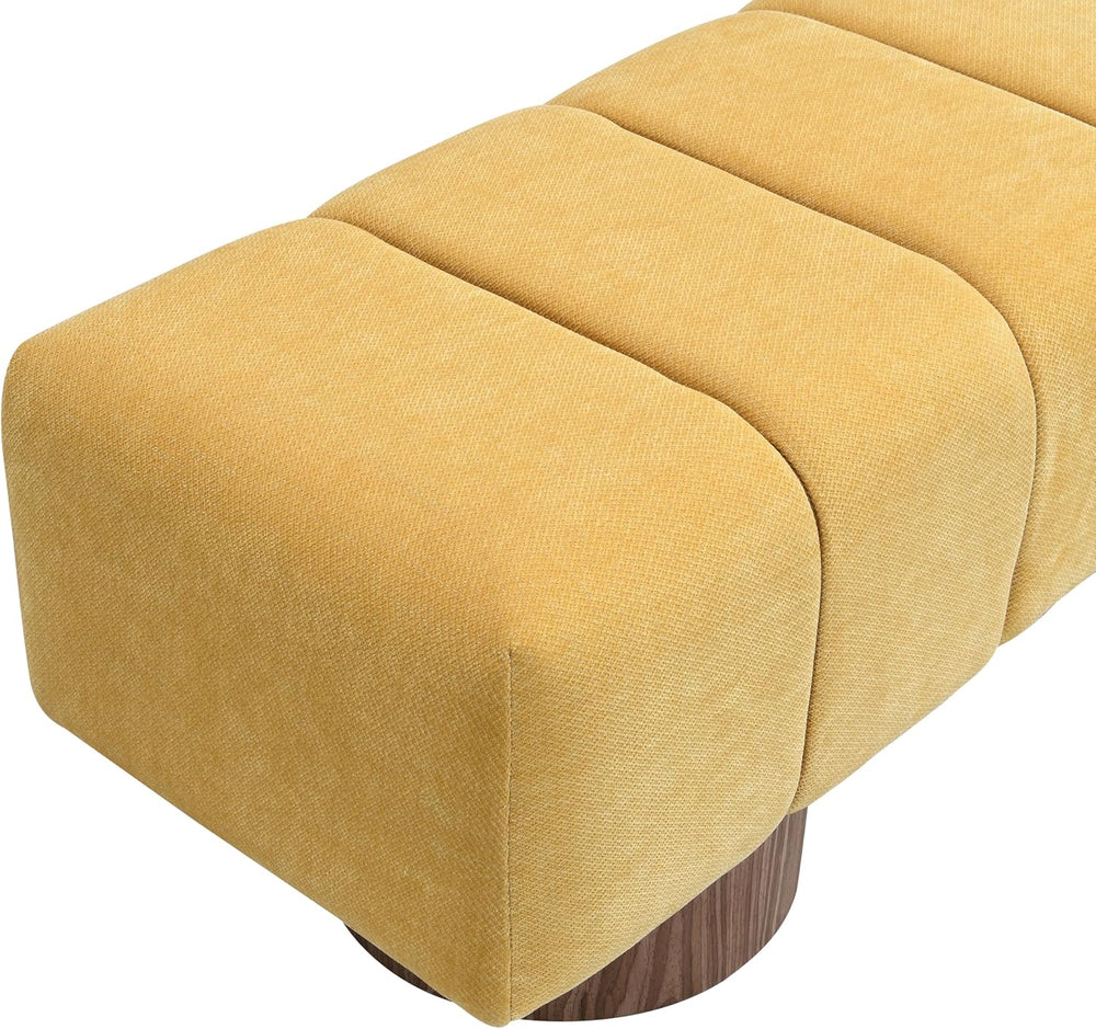 Merax 50" Upholstered Chenille Dining Bench Entryway End of Bed Ottoman ...