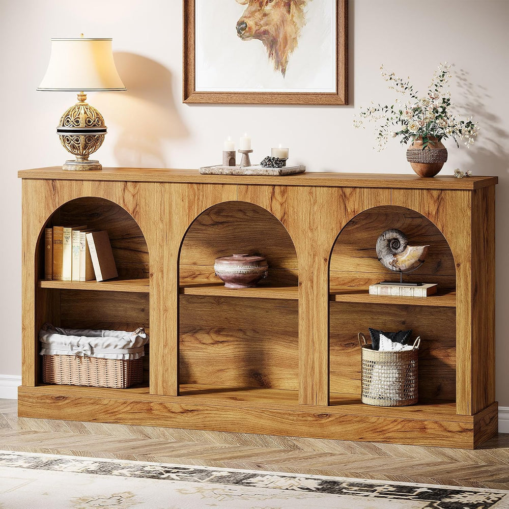 Tribesigns Console Table with Storage, 63" Long Arched Entryway Table | ...