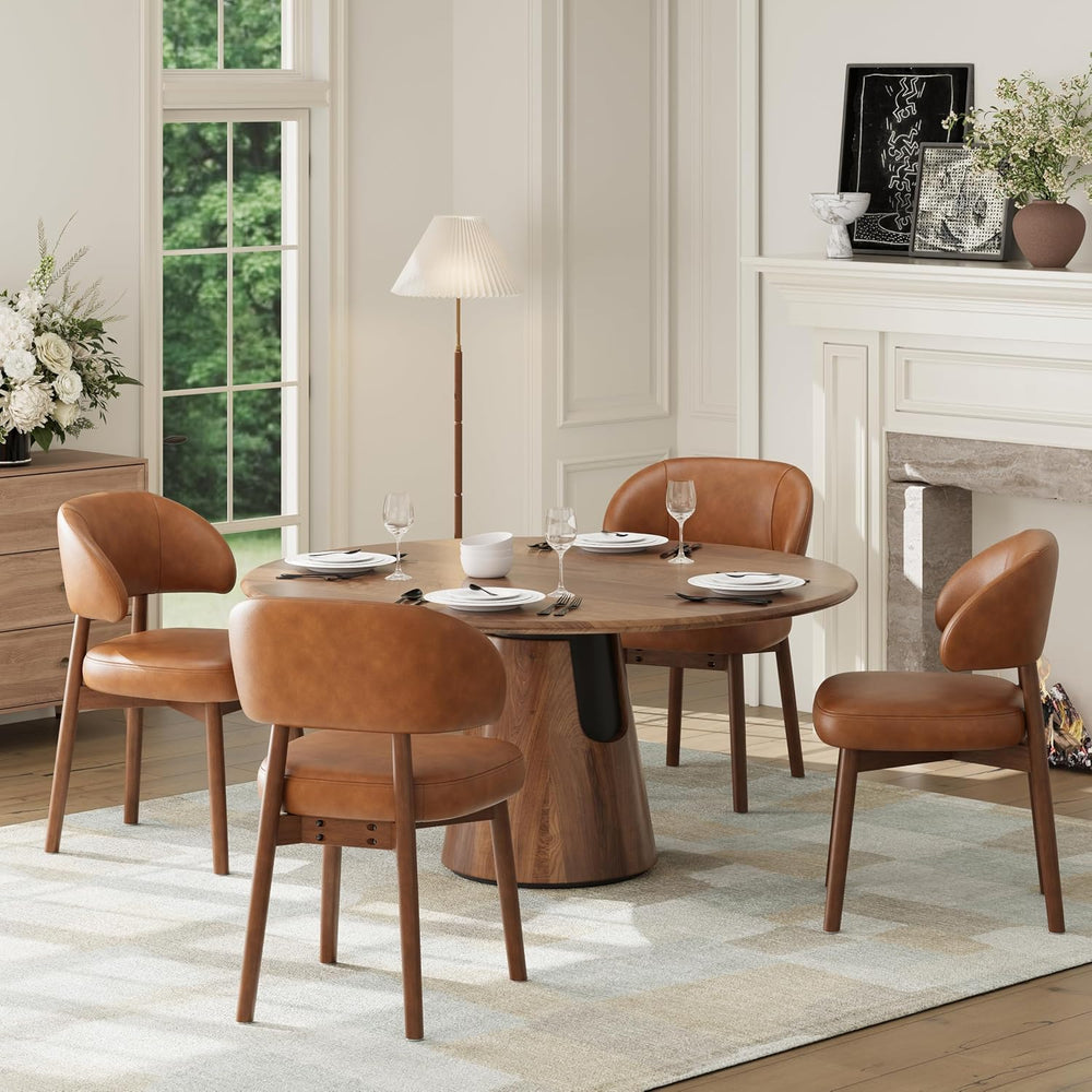 MALOL Wooden Dining Chairs Set of 4, Modern Upholstered Dining Room Kitchen S...