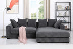 Evan L Shape sectional Sofa for Living Room, Apartment, Bedroom, Office