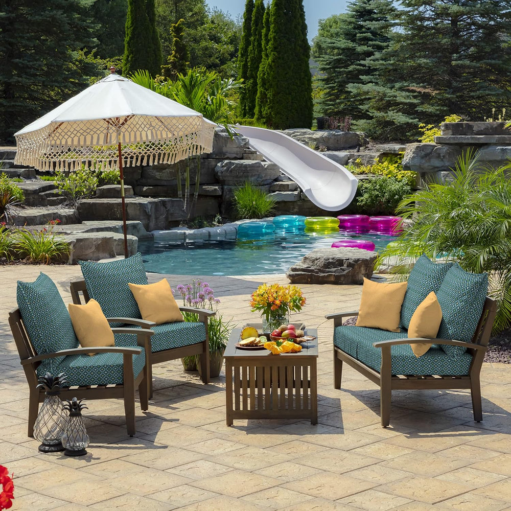 Arden Outdoor Deep Seat Cushion Set, Foam, 22x24, Alana Tile