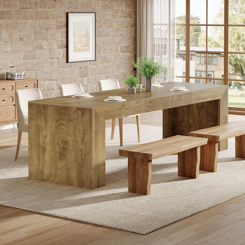 Tribesigns Extra Long Dining Table for 6-8 People, 78.7-Inch Rectangular Kitc...