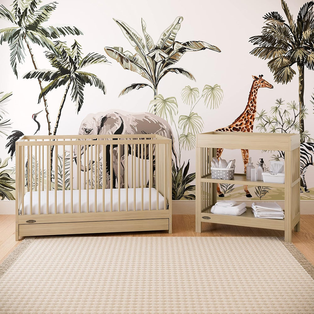 Graco Teddi Changing Table with Water-Resistant Changing Pad (Driftwood) - GR...