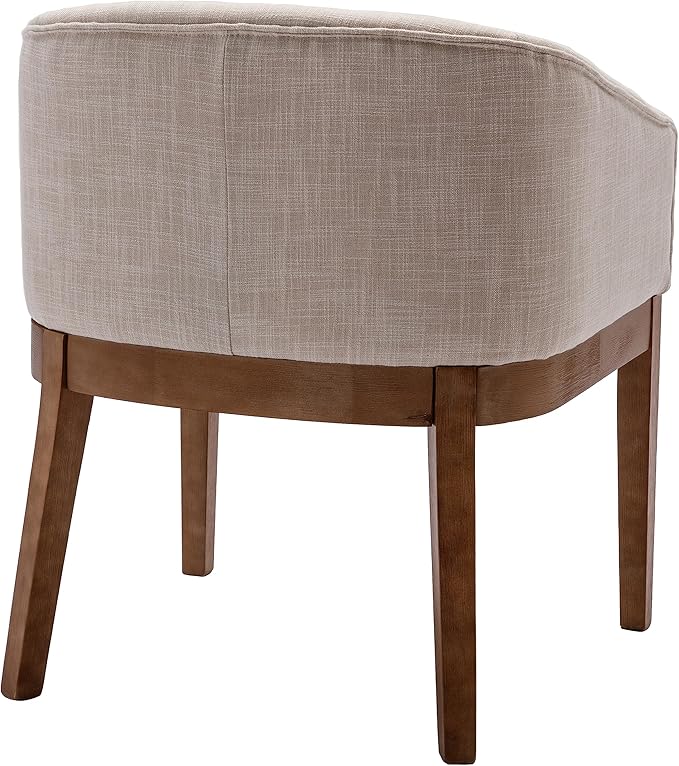 Beige Dining Chairs Set of 2 Mid-Century Modern Dining Chairs, Linen Upholste...