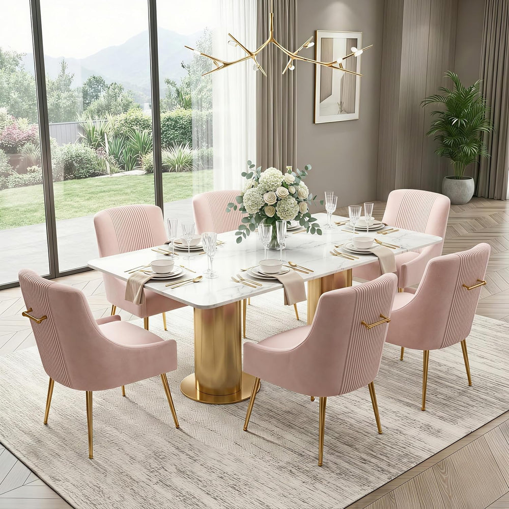 Dining Chairs,Modern Living Room Chairs, Velvet Upholstered Dining Room Chair...