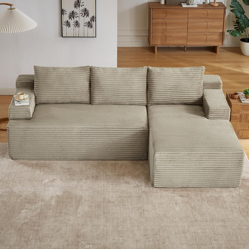Cloud Sectional Couch, 97 Inch Modern Modular Sectional Sofa with Deep Seat, ...