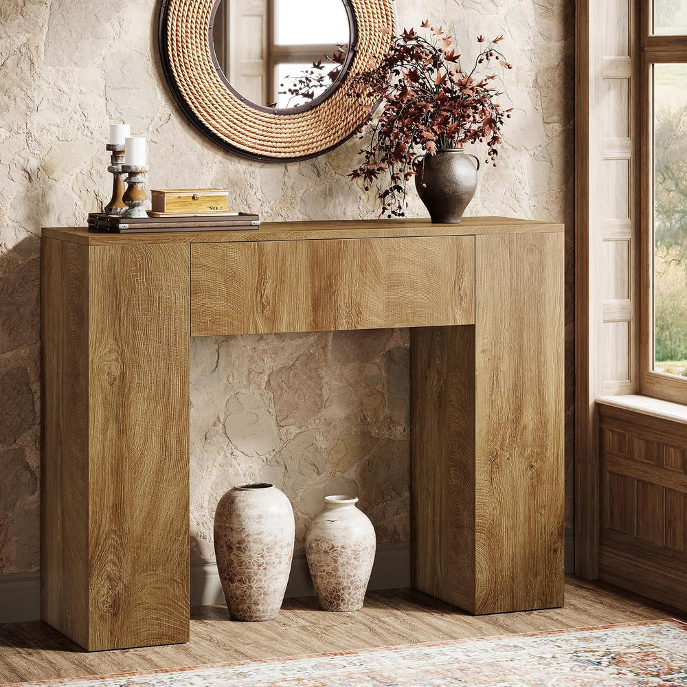 Tribesigns 39'' Farmhouse Console Table, Narrow Sofa Entryway Table w...