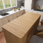 Bobve 74.8" Large Kitchen Island with Storage,Farmhouse Island Table for Kitchen,Wooden Island,Stationary Featuring 2 Drawers and 6 Closed Storage Compartment