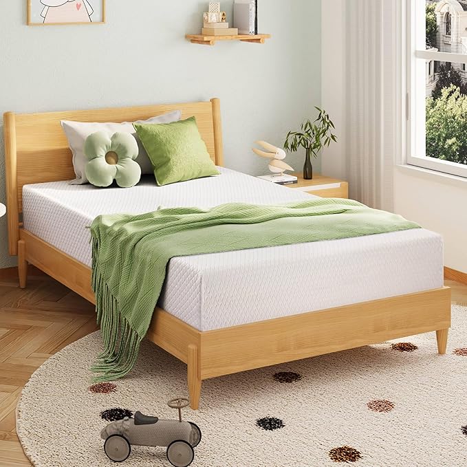 Full Size Memory Foam Mattress, 12 Inch Bed Mattress in a Box with Cooling Green Tea Gel, Relieve Pressure with Medium Support, CertiPUR-US Certified, 75''L x 54''W, White