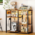 SogesPower 3-Tier Kitchen Baker's Rack Microwave Stand Storage Rack,Multifunctional Storage Shelf Organizer with USB Ports and Charging Station Outlets is Suitable for Kitchen,Living Room and Corridor