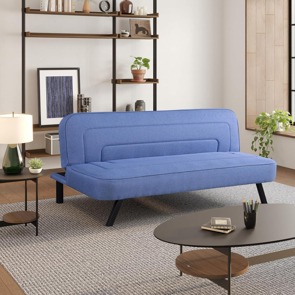 Serta Fairwood 66.1" Convertible Futon Sofa, Short Twin Size, Modern Boh...