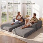 Cloud Boneless Couch Futon Sofa Bed, 5-in-1 Convertible Sofa Bed Pull Out Couch Sleeper Sofa Compressed Loveseat, 70" High-Density Sponge & Corduroy Fabric Futon Daybed for Living Room Bedroom (Gray) | 5-in-1 Convertible