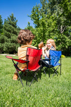 Pacific Play Tents – Kids Folding Chair, 100 lbs. Weight Capacity - Sapphire Blue