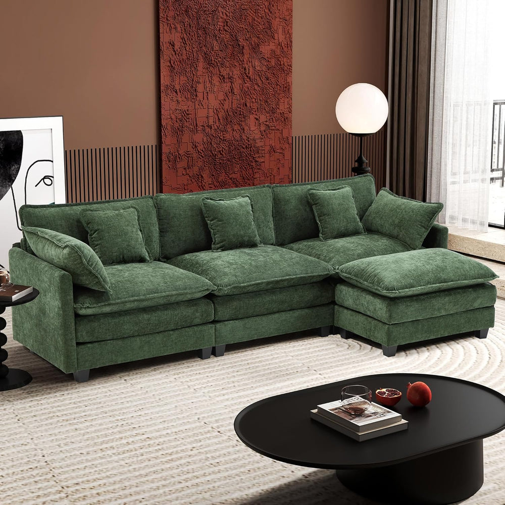 Ihanherry 111.4" L Shaped Modern Sofa Modular Sectional Cloud Couch with...