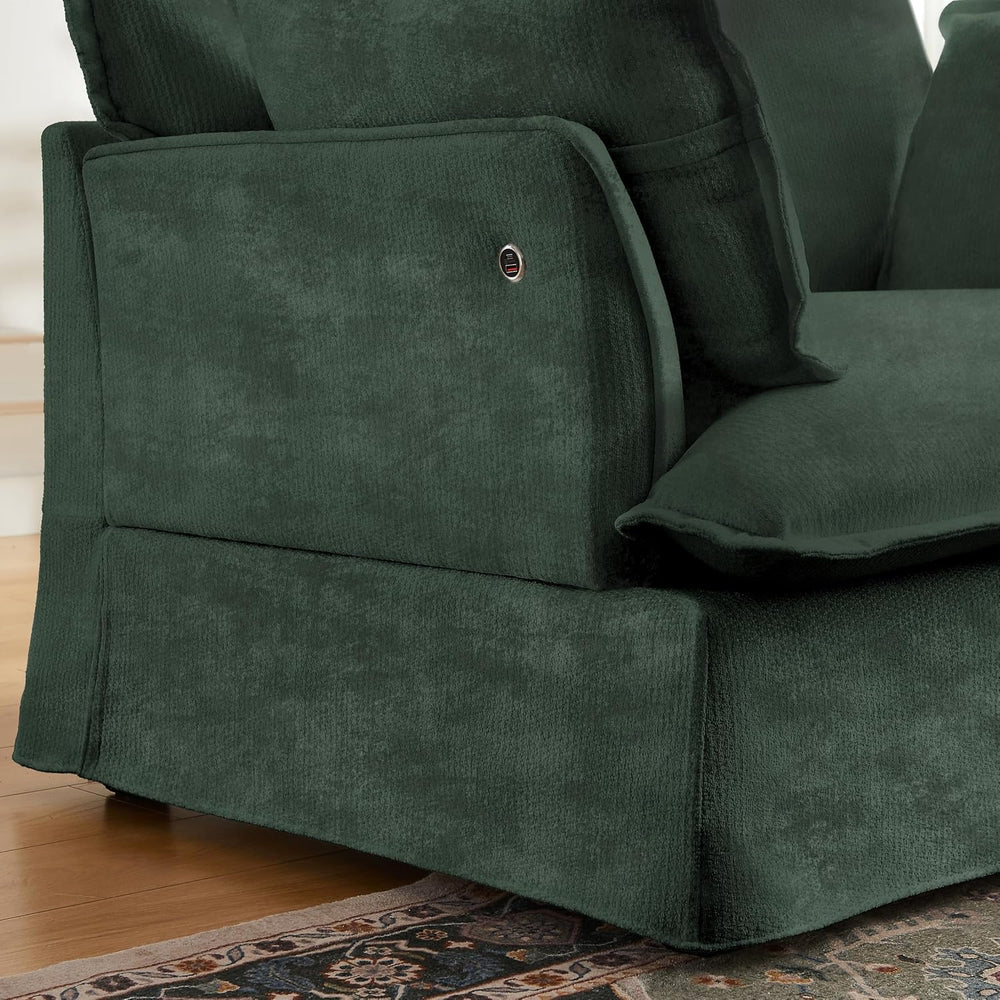 ERYE 47" Chenille Upholstered Accent Chair Wide Seat Armchair for Living...