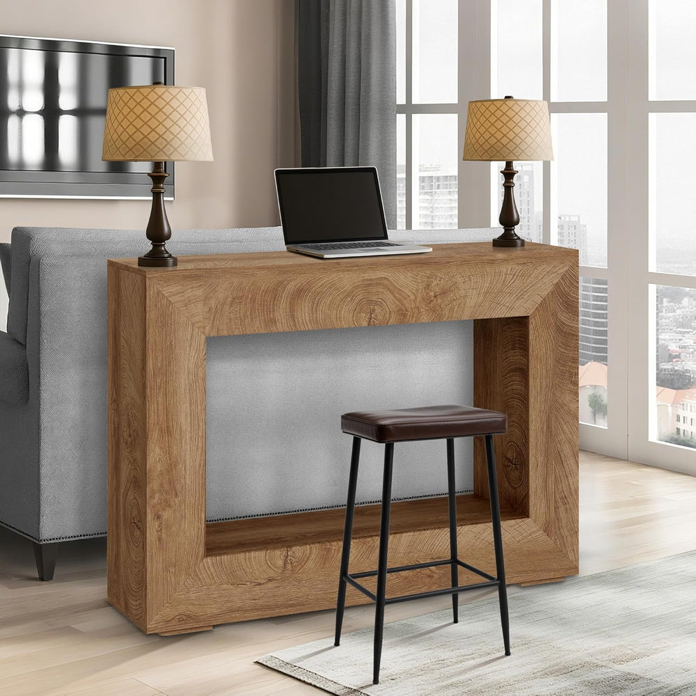 47" Farmhouse Console Table - Long Sofa Table Behind Couch, Wooden Entry...