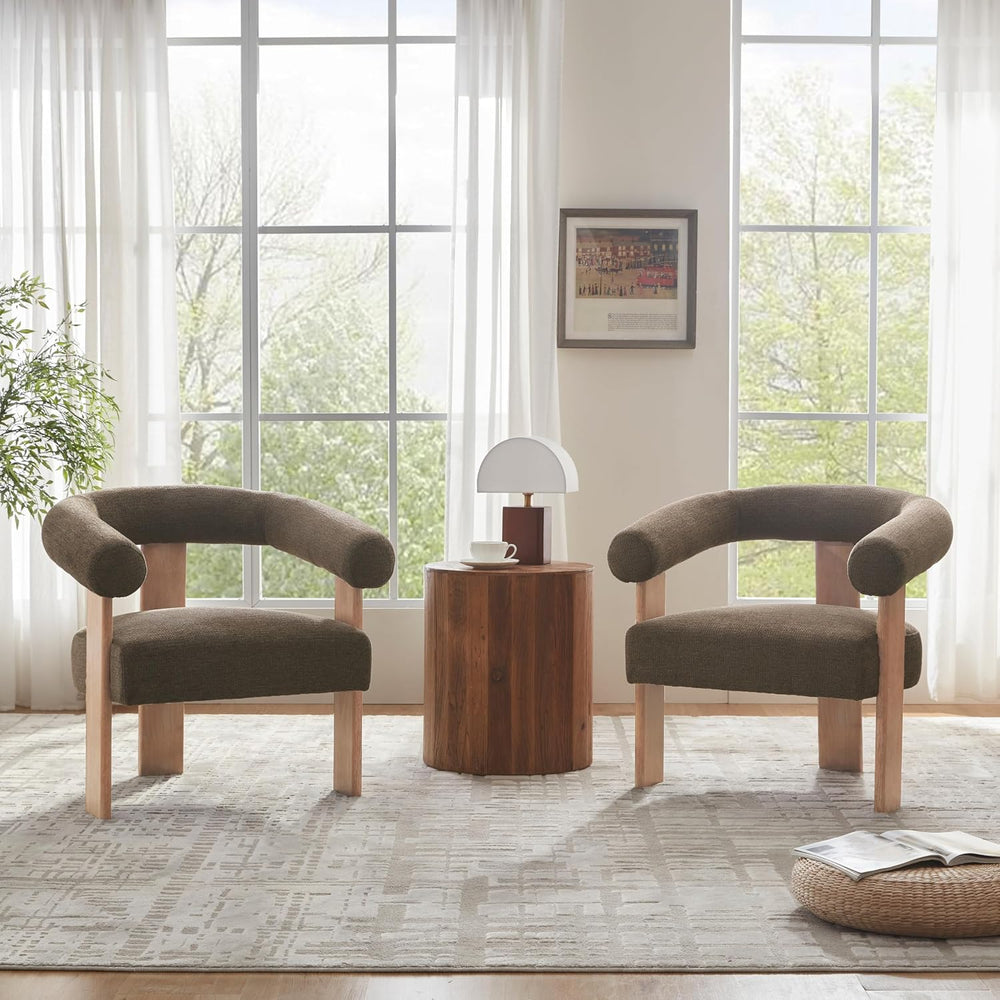 VKNOW Accent Chair Living Room Chairs Set of 2, Modern Upholstered Arm Chair ...