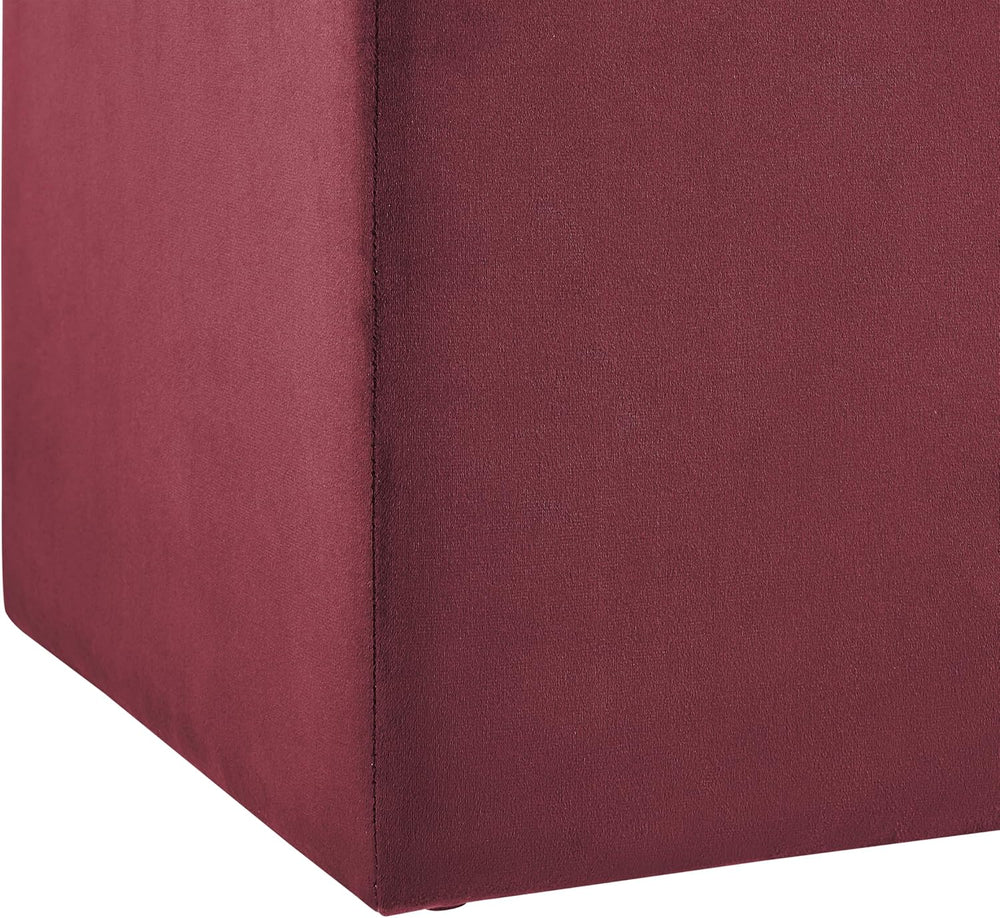 Studio Living® 18” Warren Ottoman Square Soft Velvet Bench, Stationary Ottoma...