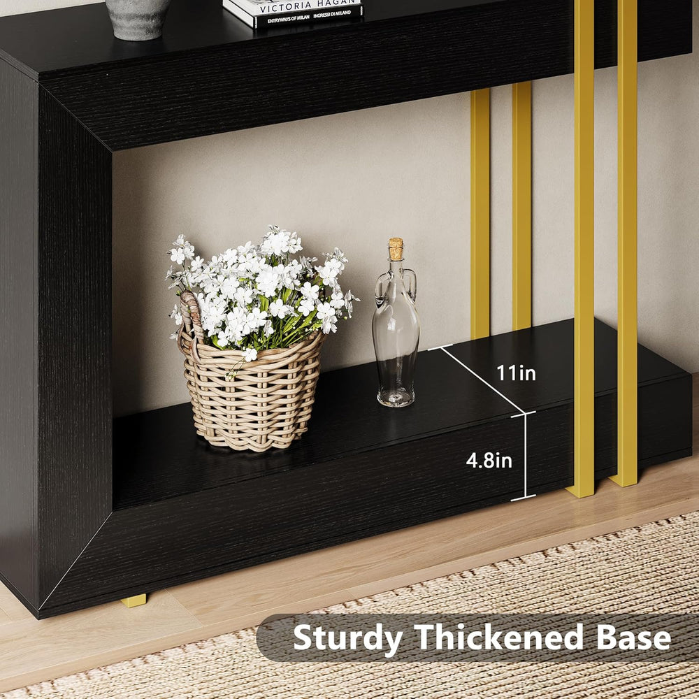 Einhomn 42.5" Console Table Behind Couch, 2-Tier Narrow Entryway Table w...