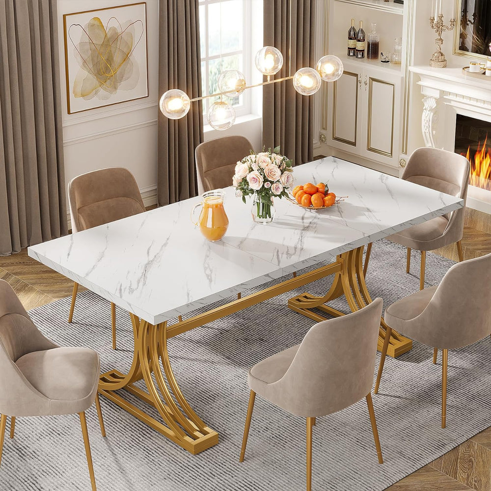 Tribesigns 63-Inch Rectangular Dining Table for 4 to 6, Modern Kitchen Tables...