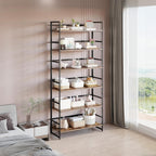Vintage Multifunctional Folding Bookshelf, No-Assembly Plant Stand Storage Rack Shelves for Home Office