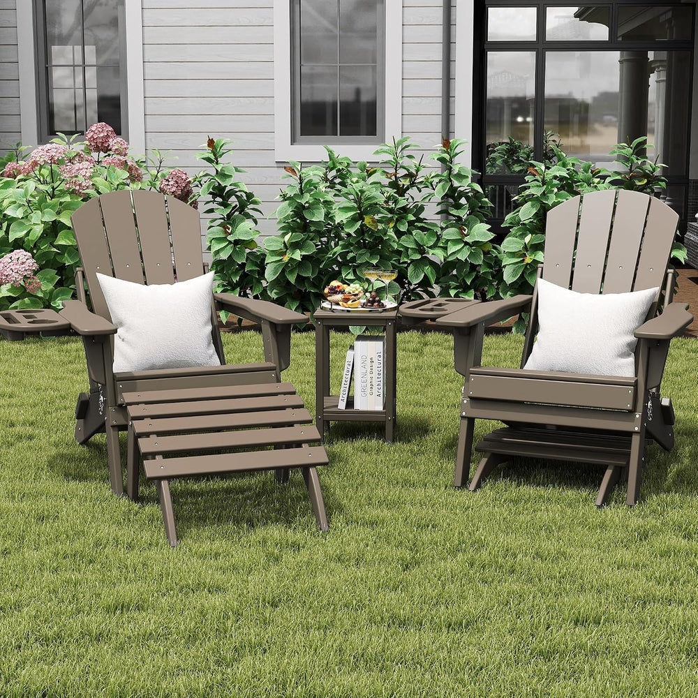 NAVINE Adirondack Ottoman Set of 4, Folding Adirondack Ottoman for Adirondack...
