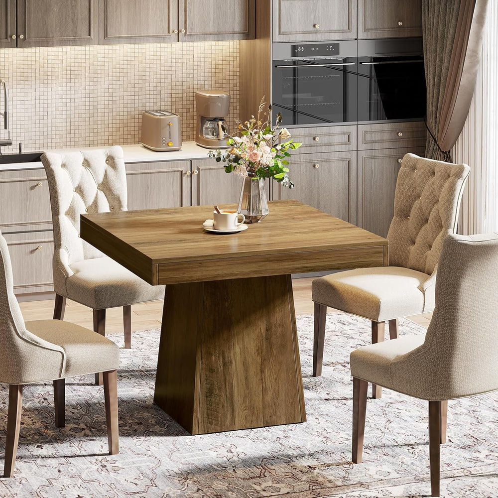 Tribesigns 31.5" Square Dining Table for 4, Farmhouse Kitchen Table with...