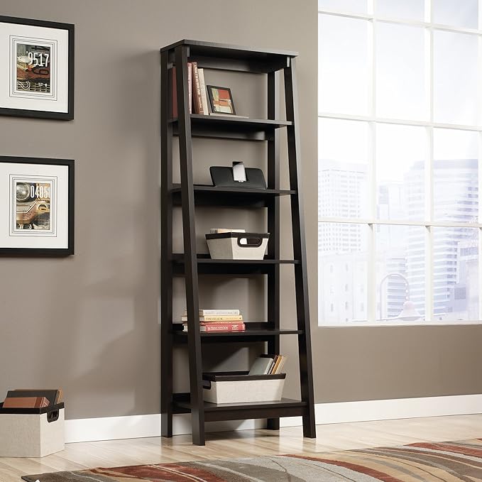 Sauder Trestle 5 Bookcase/Book Shelf, L: 23.54" x W: 16.61" x H: 71...