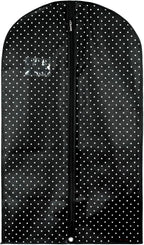 HANGERWORLD 40inch Garment Bag for Suits and Dresses Bags for Closet Storage Breathable Clothes Cover Dust Protector (1 Pack, Black Polka)