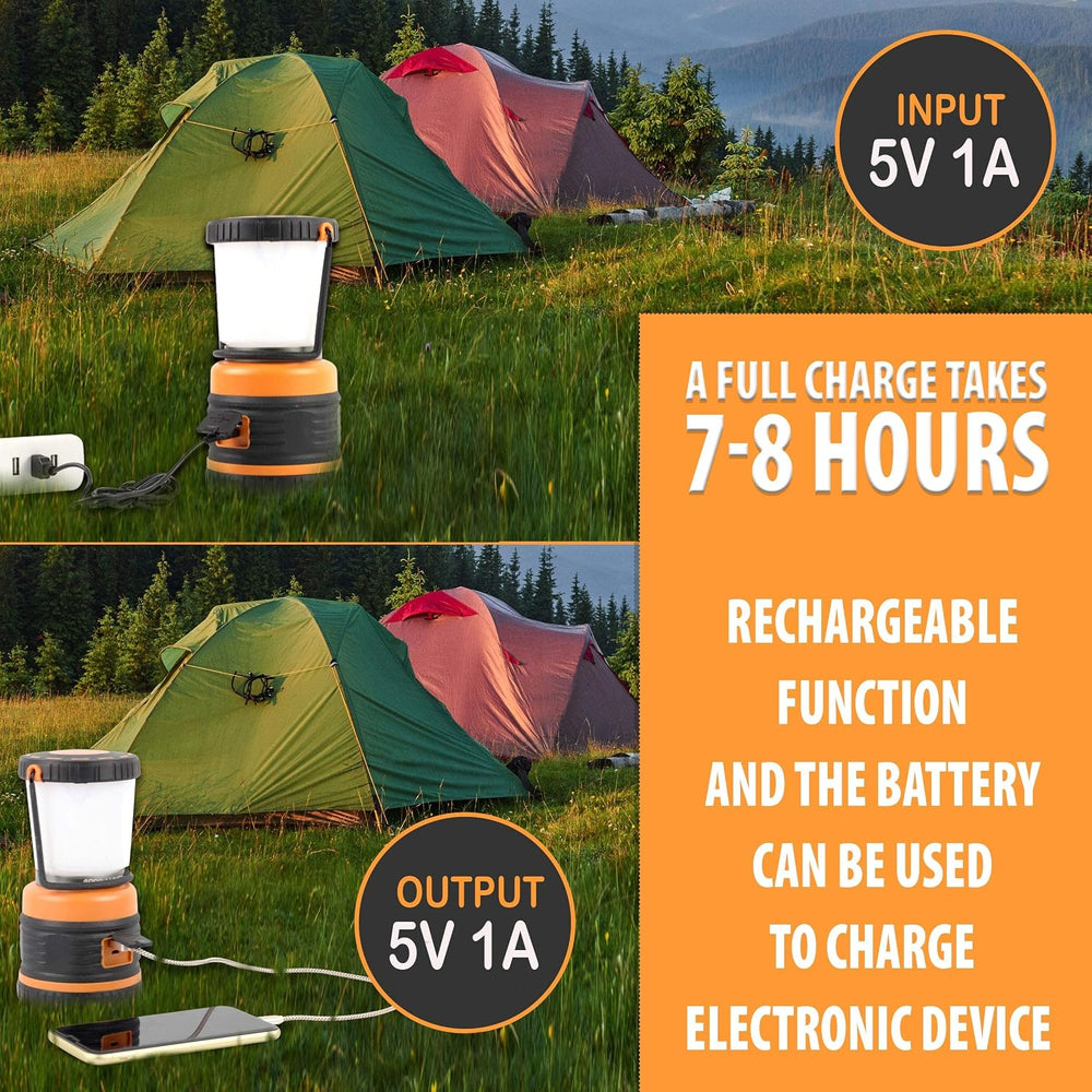 LED Camping Lantern Rechargeable, 1800LM, 4 Light Modes, 4400mAh Power Bank, ...