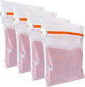 4 Pack Mesh Laundry Bags for Delicates 12inx16in (30cmx40cm), Dryer Safe, Breathable Fine Net, Sturdy Anti-Rust Zipper, Mesh Laundry Bags for Lingerie, Bra, Underwear, Sneakers, Socks, Laundry Club™