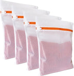 4 Pack Mesh Laundry Bags for Delicates 12inx16in (30cmx40cm), Dryer Safe, Breathable Fine Net, Sturdy Anti-Rust Zipper, Mesh Laundry Bags for Lingerie, Bra, Underwear, Sneakers, Socks, Laundry Club™