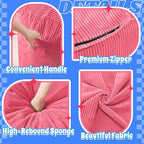HABUTWAY 5FT Bean Bag Chair,Giant Bean Bag Chairs for Adults,Big Bean Bags with Memory Foam Filled, Large Beanbag Chairs with Soft Corduroy Cover-Pink