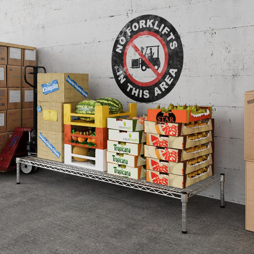 21" Deep x 60" Wide x 8" Height Wire Shelving Kit | 1-Tier | NSF Commercial Storage Rack Unit