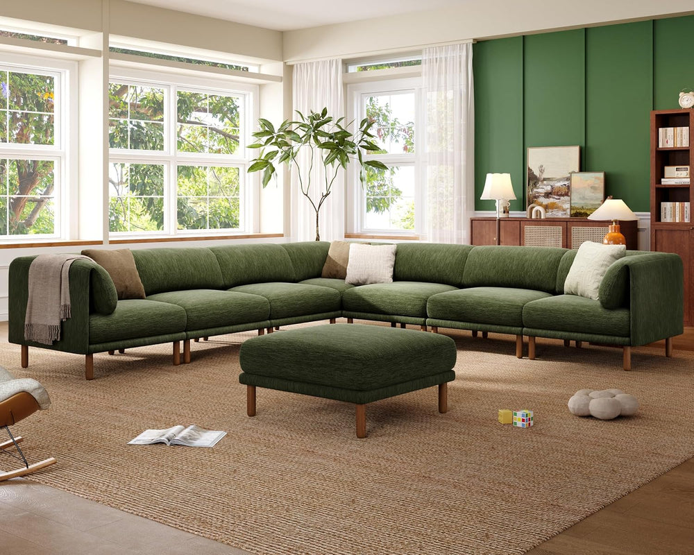 Cloud Sectional Couches for Living Room,Modular Sectional Sofa,Green | Extra ...