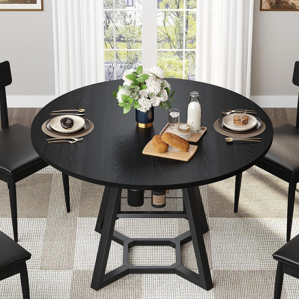 knoworld 43" Round Dining Table for 4, Kitchen Tables Dining Room Circle...