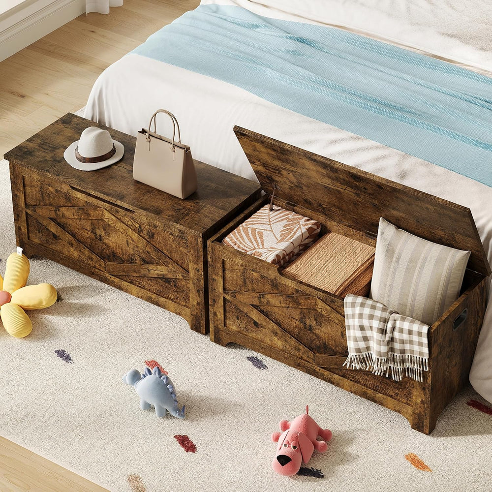GAOMON Storage Chest, Wooden Storage Bench, Modern Style Lift-Top Shoes Bench...