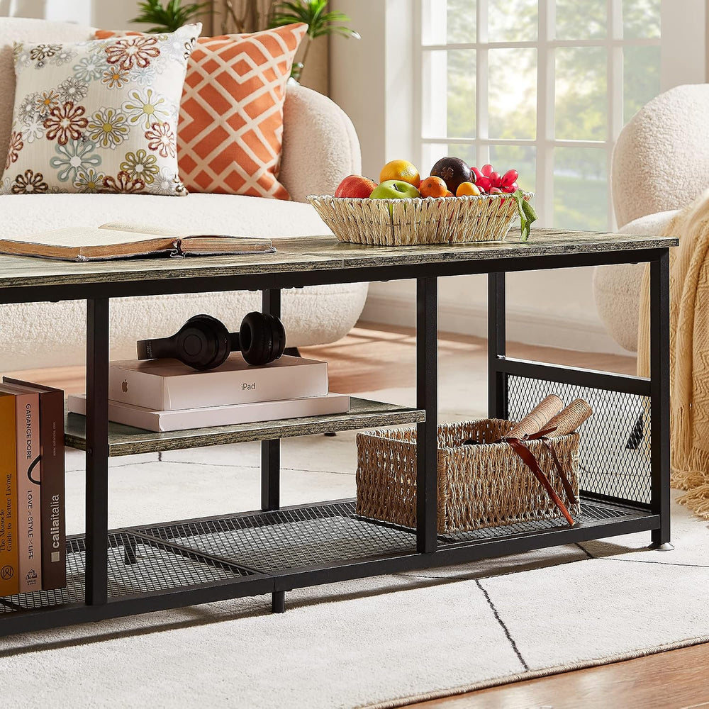VECELO Industrial TV Stand for Televisions up to 65 Inch, 55" Entertainm...