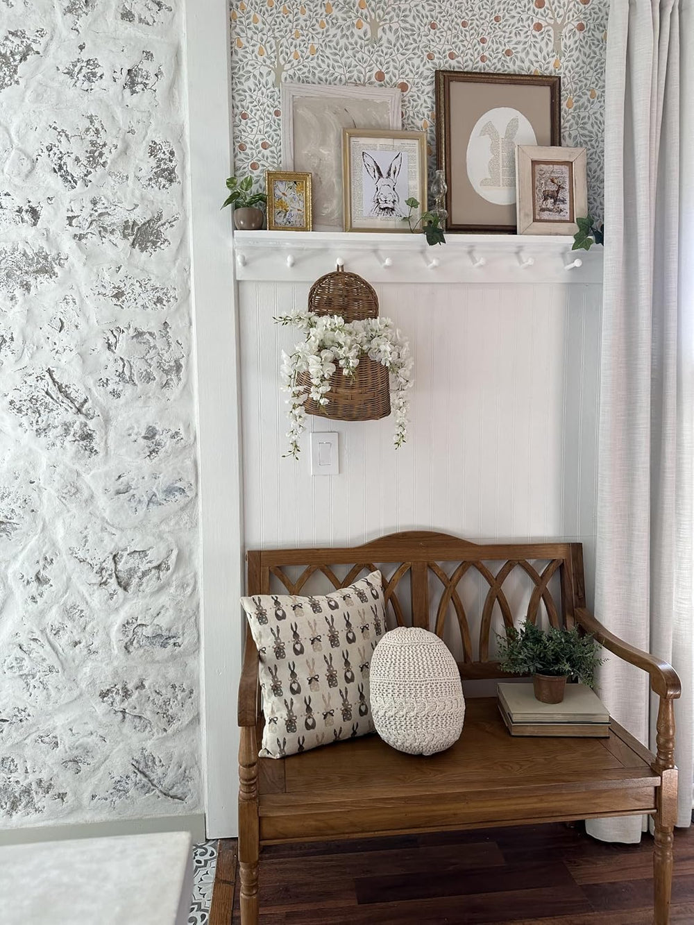 SAFAVIEH Furniture - Benjamin Bench - Oak - Solid Wood - Farmhouse High-Back ...
